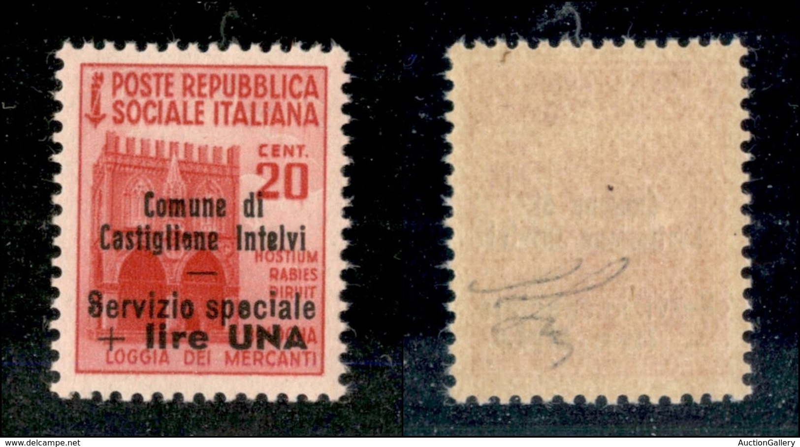 21778 ENISSIONI LOCALI - CASTIGLION D'INTELVI - 1945 – 20 Cent + 1 Lira (5) – Gomma Integra (125) - Autres & Non Classés