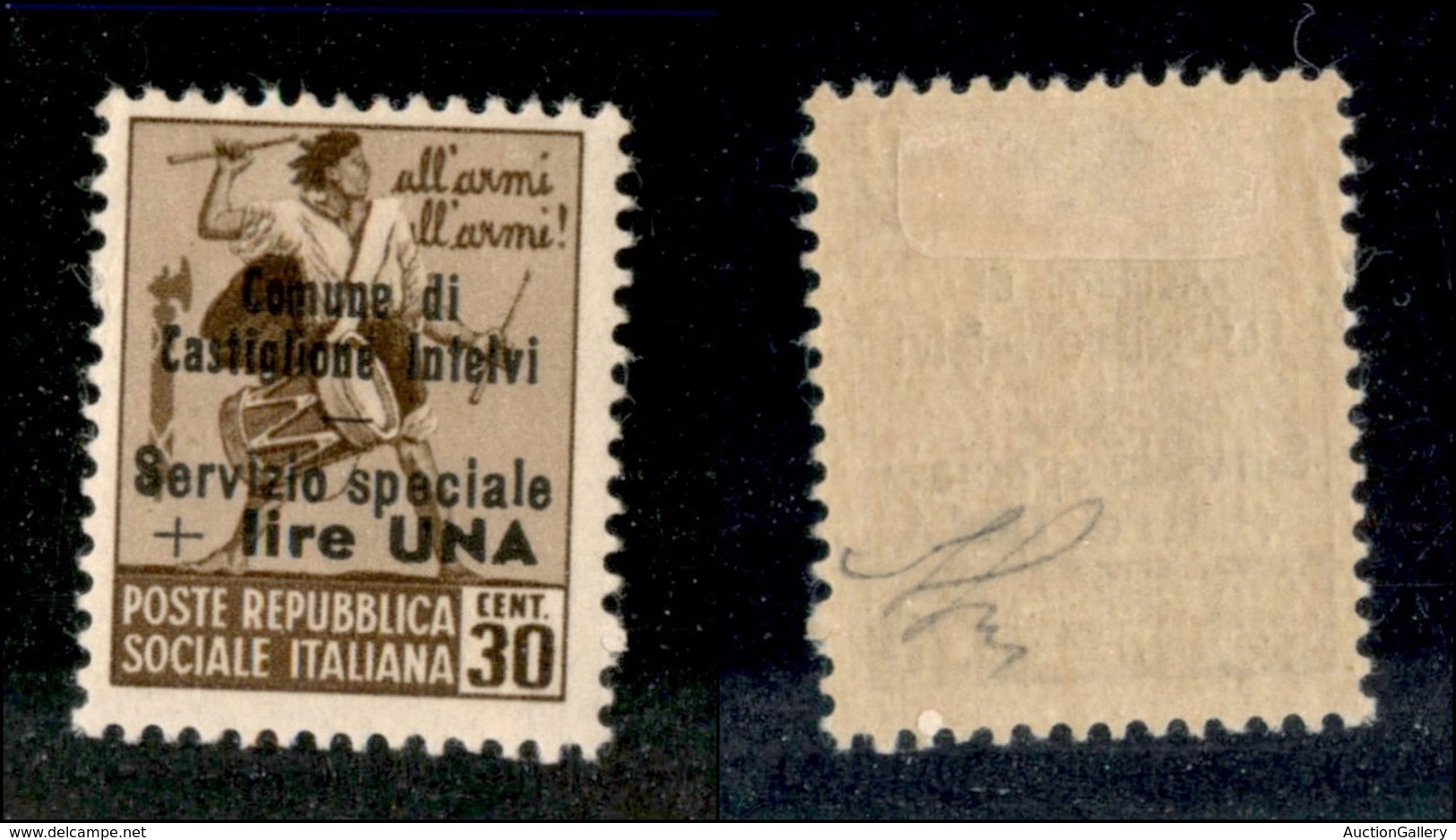 21789 ENISSIONI LOCALI - CASTIGLION D'INTELVI - 1945 – 30 Cent + 1 Lira (9) Nuovo Con Gomma (50) - Sonstige & Ohne Zuordnung