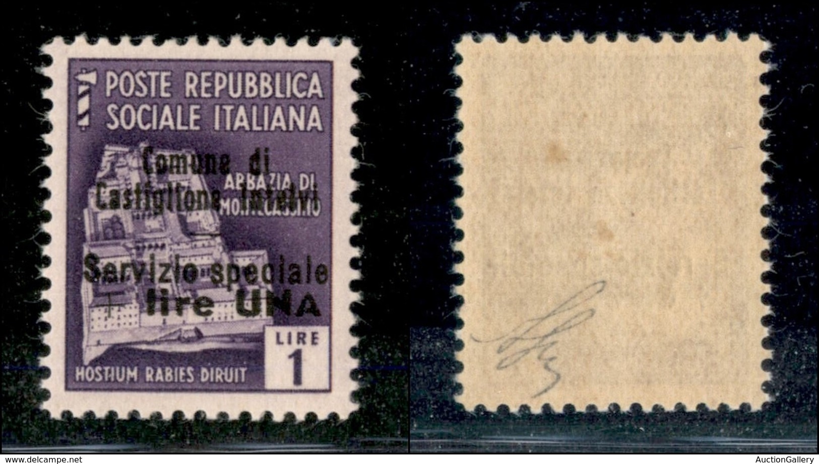 21792 ENISSIONI LOCALI - CASTIGLION D'INTELVI - 1945 – 1 Lira + 1 (13) – Gomma Integra (200) - Sonstige & Ohne Zuordnung