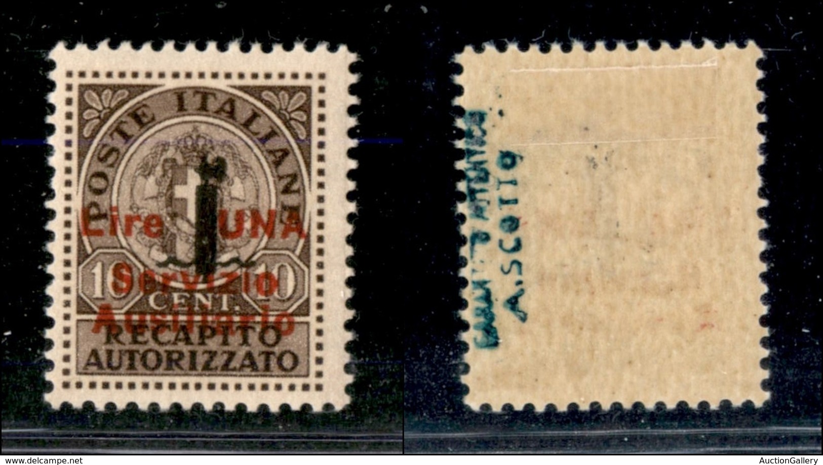 21805 ENISSIONI LOCALI - GUIDIZZOLO - 1945 – 1 Lira Su 10 Cent (14) – Gomma Originale Con Prima Linguella – Timbrino Di  - Andere & Zonder Classificatie