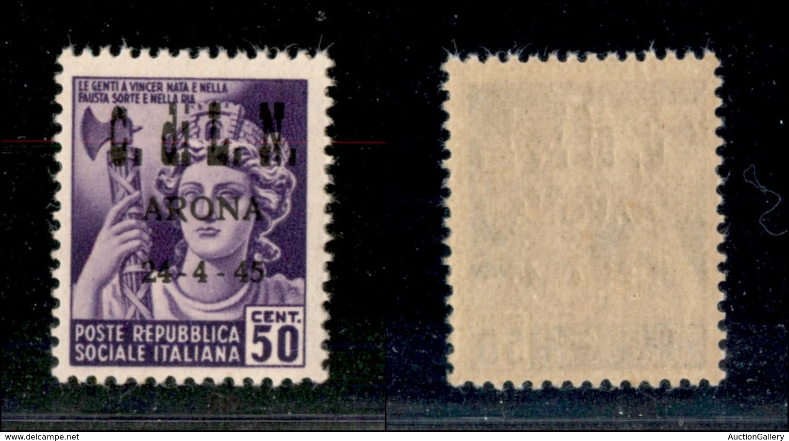 21837 EMISSIONI CLN - ARONA - 1945 – 50 Cent (6) – Gomma Integra (50) - Andere & Zonder Classificatie