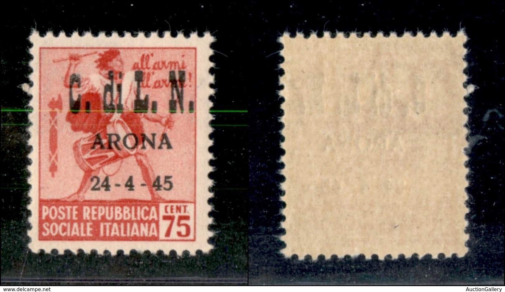 21838 EMISSIONI CLN - ARONA - 1945 – 75 Cent (7) – Gomma Integra (30) - Andere & Zonder Classificatie