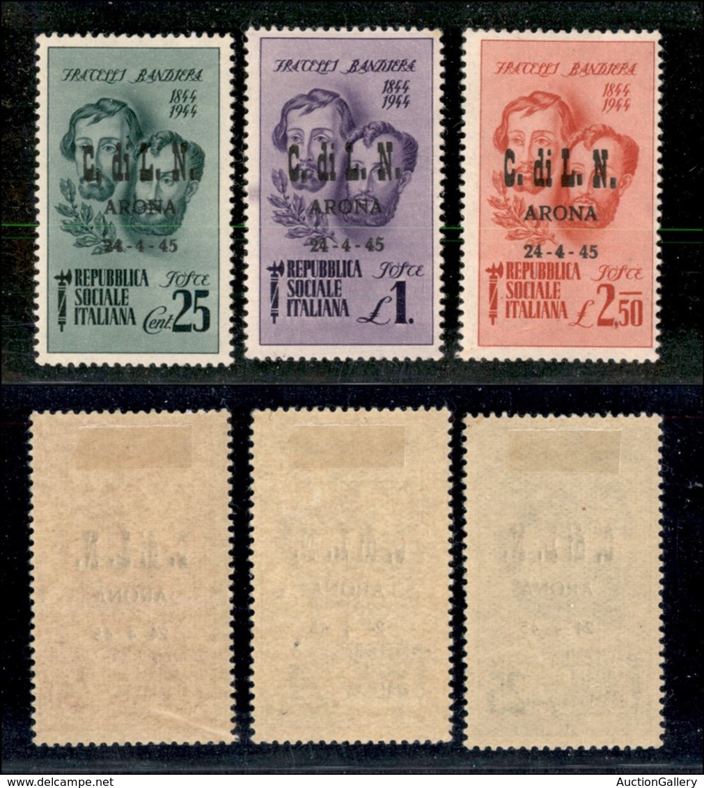 21839 EMISSIONI CLN - ARONA - 1945 – Bandiera (11/13) – Serie Completa – Gomma Originale (140) - Autres & Non Classés