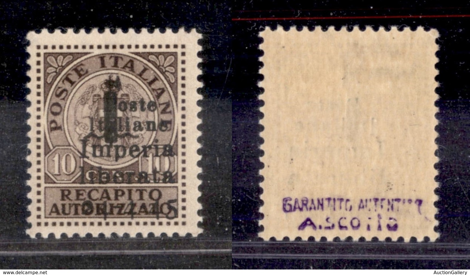 21862 EMISSIONI CLN - IMPERIA - 1945 - 10 Cent Recapito (21) - Gomma Integra (75) - Andere & Zonder Classificatie