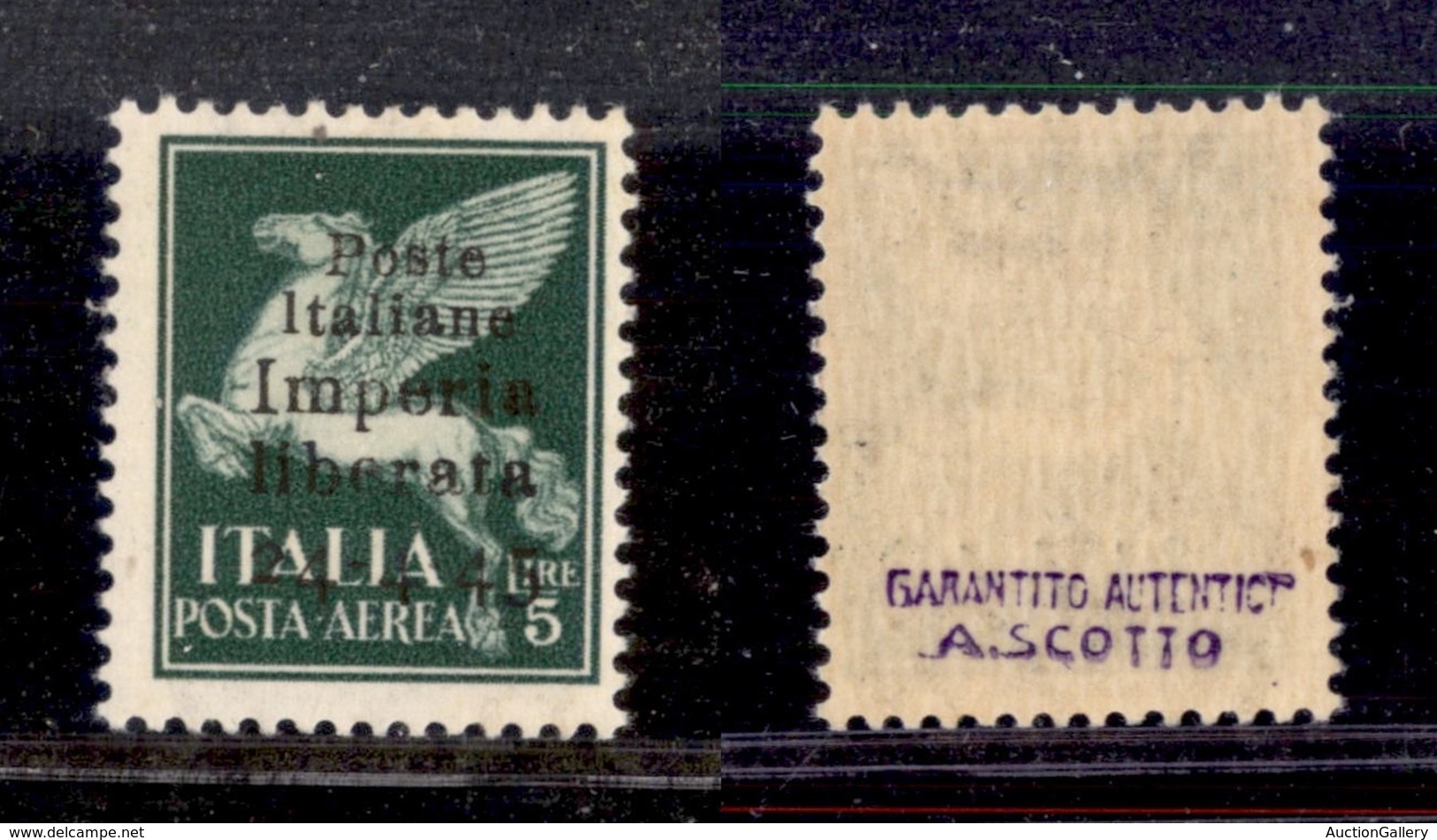 21863 EMISSIONI CLN - IMPERIA - 1945 - 5 Lire (17 - Aerea) - Gomma Integra (750) - Sonstige & Ohne Zuordnung