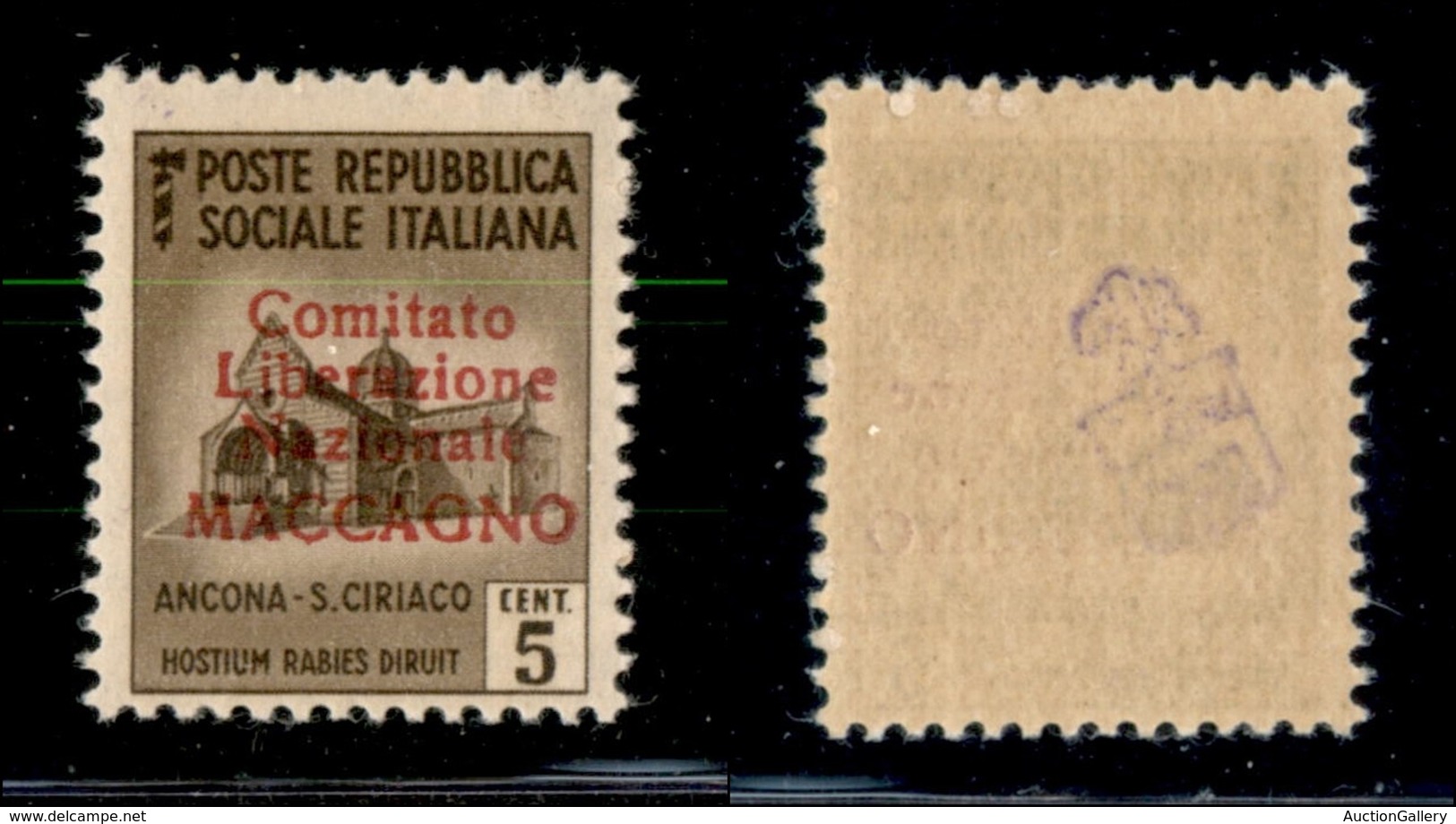 21864 EMISSIONI CLN - MACCAGNO - 1945 – 5 Cent (1) – Gomma Integra (325) - Andere & Zonder Classificatie