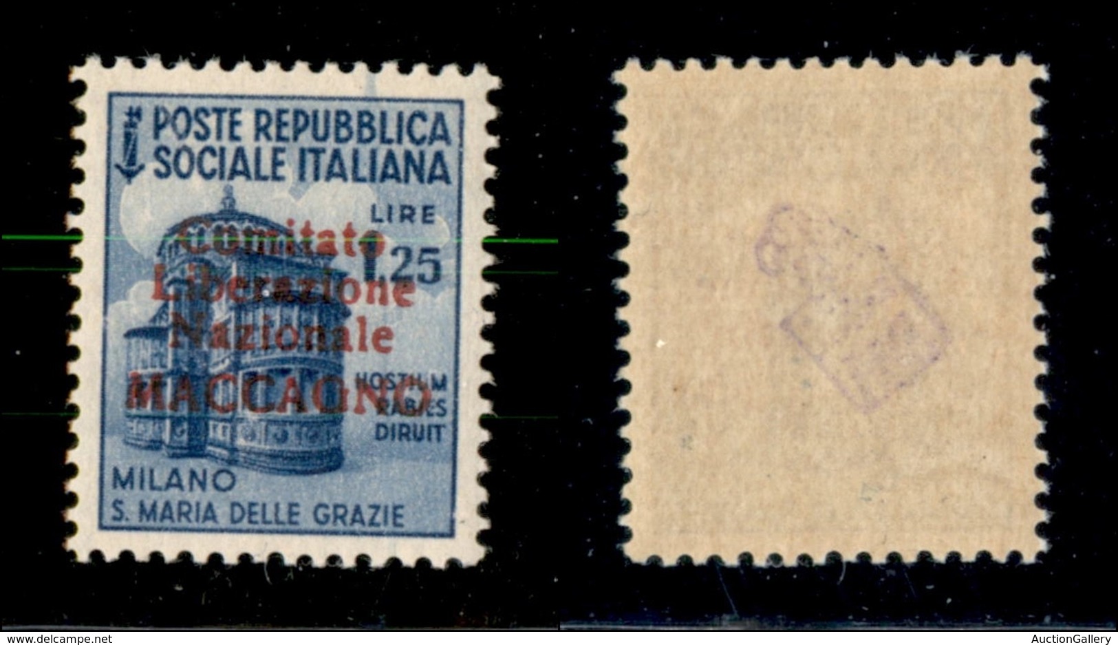 21867 EMISSIONI CLN - MACCAGNO - 1945 – 1,25 Lire (6) – Gomma Integra (325) - Andere & Zonder Classificatie