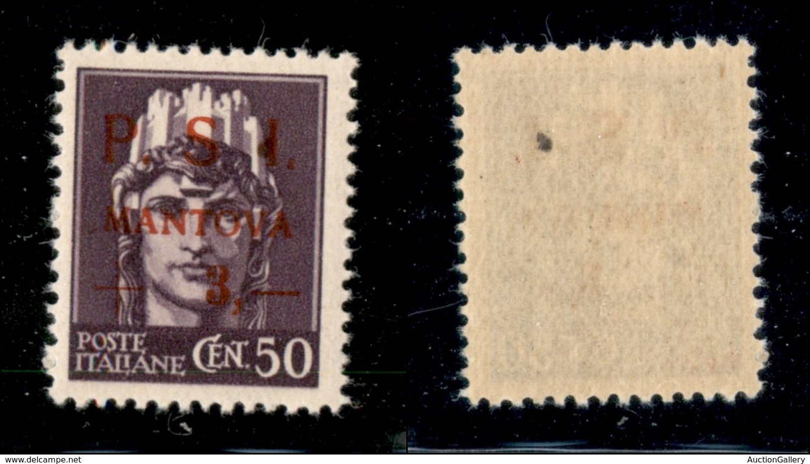 21877 EMISSIONI CLN - MANTOVA - 1945 – 50 Cent + 3 Lire (4w) Senza Punto Dopo S – Gomma Integra (25) - Autres & Non Classés