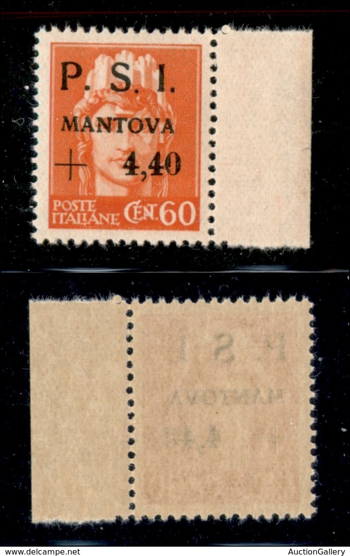 21883 EMISSIONI CLN - MANTOVA - 1945 - 60 Cent + 4,40 Lire (5yb) Con Punto Piccolo Dopo S - Gomma Integra (100) - Autres & Non Classés