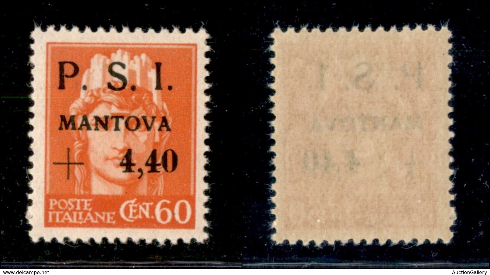 21884 EMISSIONI CLN - MANTOVA - 1945 - 60 Cent + 4,40 Lire (5yg) Con Punto Piccolo Dopo P E I - Gomma Integra (100) - Autres & Non Classés