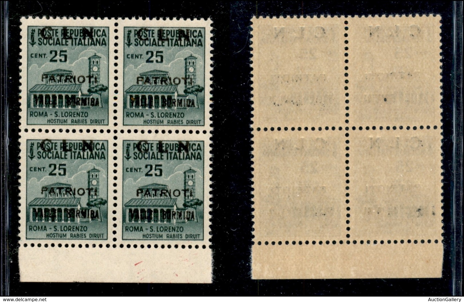 21888 EMISSIONI CLN - VALLE BORMIDA - 1945 - 25 Cent (3) In Quartina Bordo Foglio - Gomma Integra (120+) - Andere & Zonder Classificatie