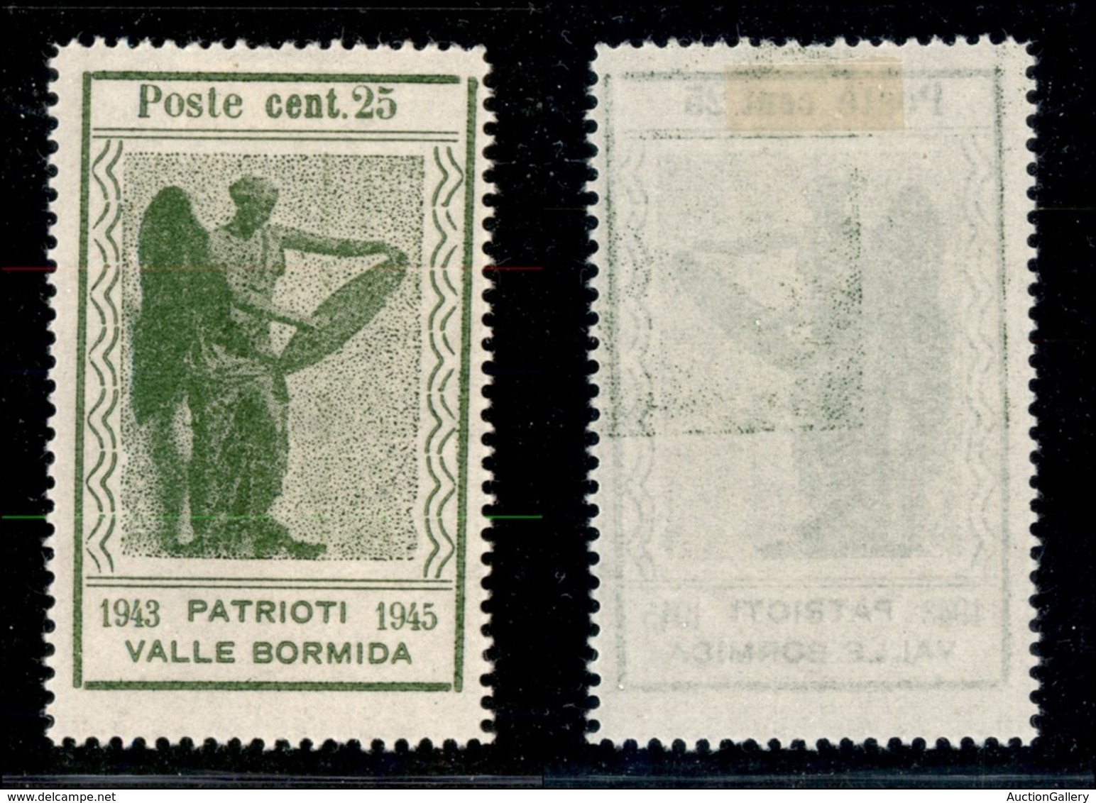 21900 EMISSIONI CLN - VALLE BORMIDA - 1945 - 25 Cent Perseo (11) - Sempre Senza Gomma (22) - Autres & Non Classés