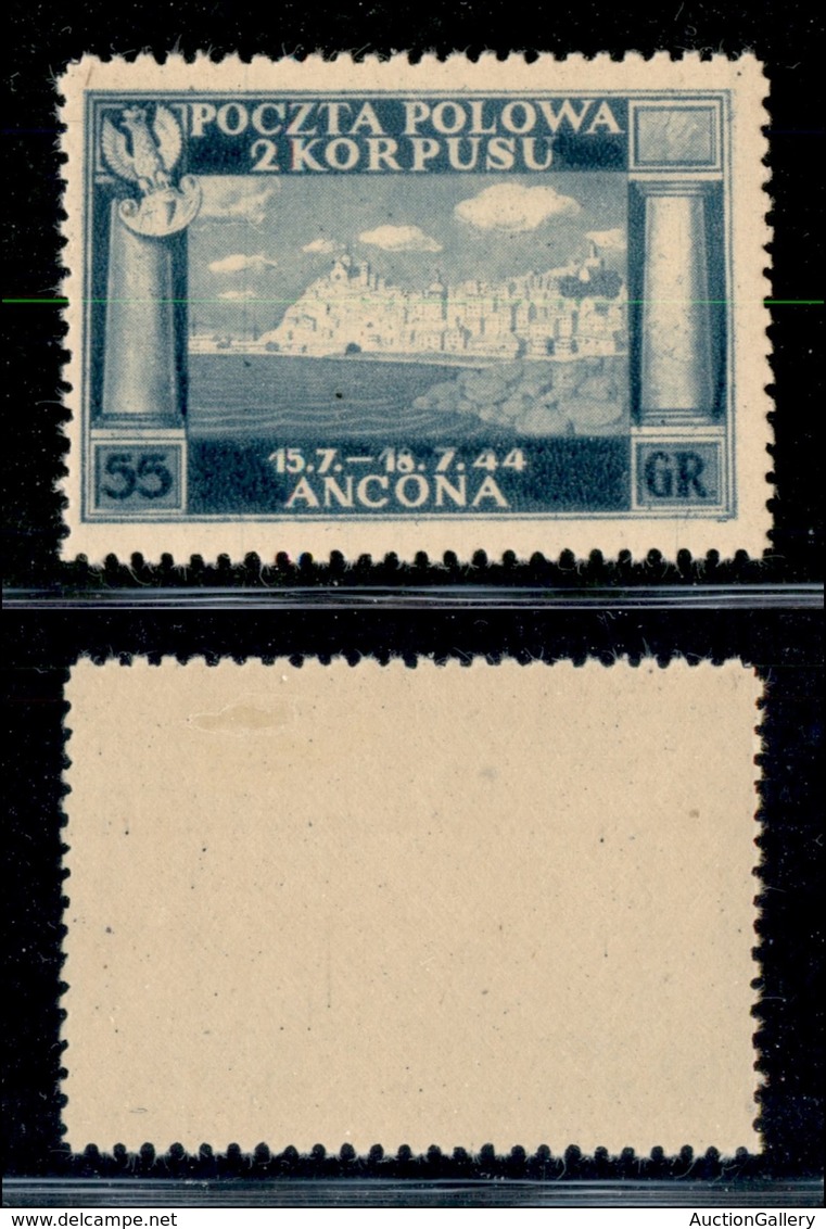21911 CORPO POLACCO - POSTA ORDINARIA - 1946 - 55 Groszy (6A) - Gomma Originale (110) - Autres & Non Classés