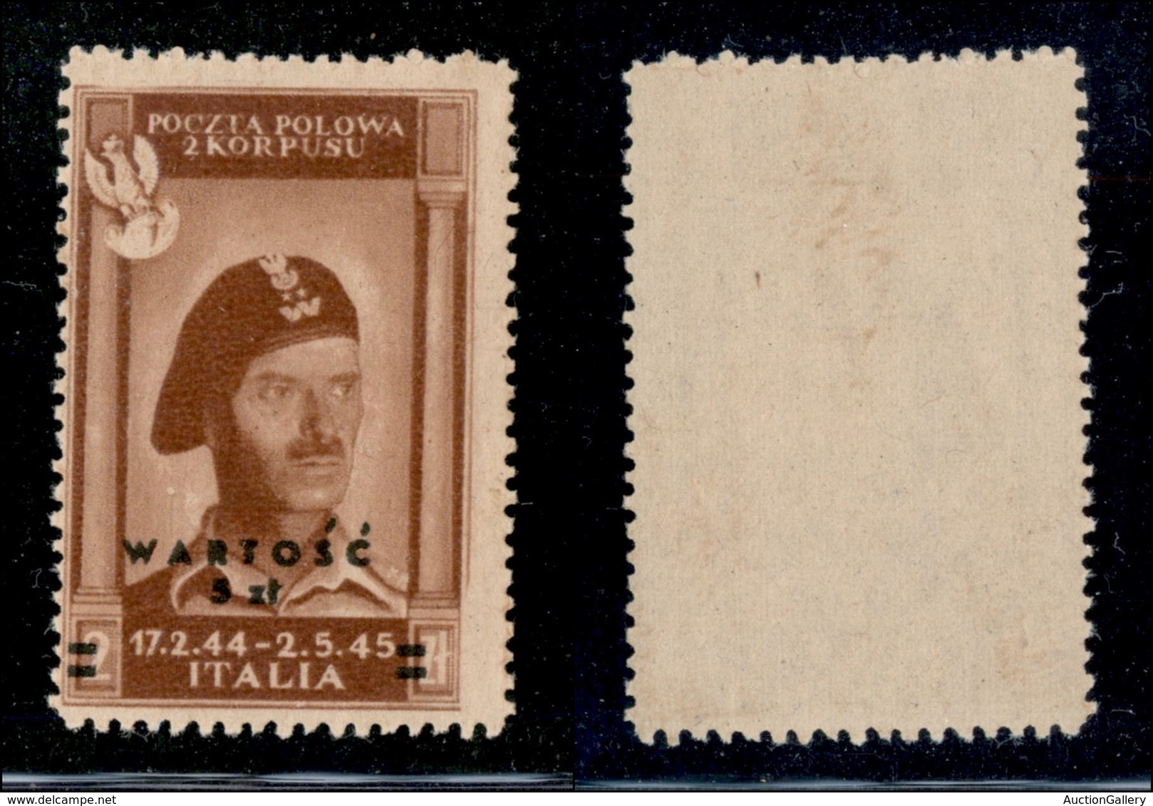 21921 CORPO POLACCO - POSTA AEREA - 1946 - 5 Zloty Su 2 (1-Aerea) - Senza Gomma (50) - Sonstige & Ohne Zuordnung