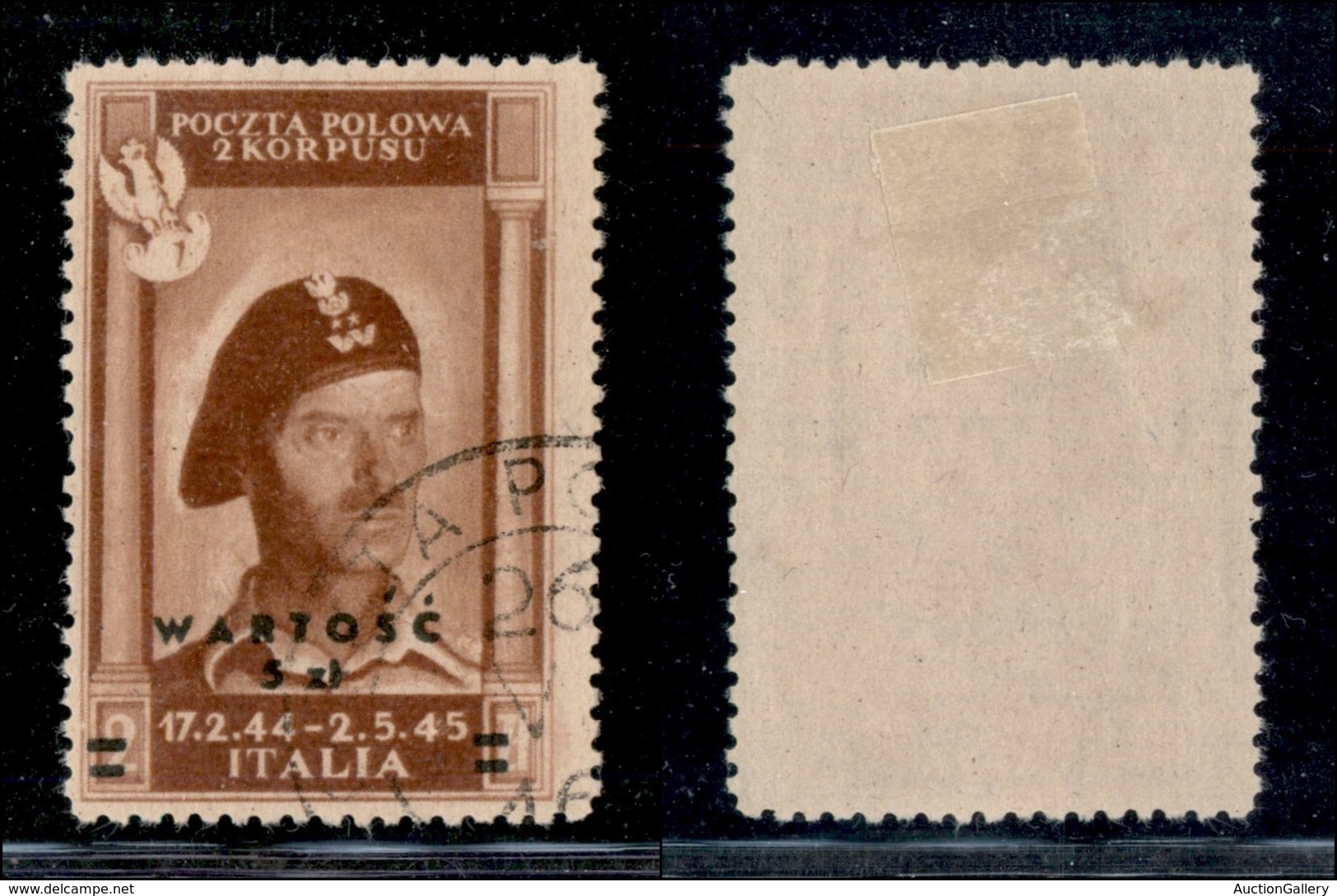 21922 CORPO POLACCO - POSTA AEREA - 1946 - 5 Zloty Su 2 (1-Aerea) - Usato (30) - Autres & Non Classés