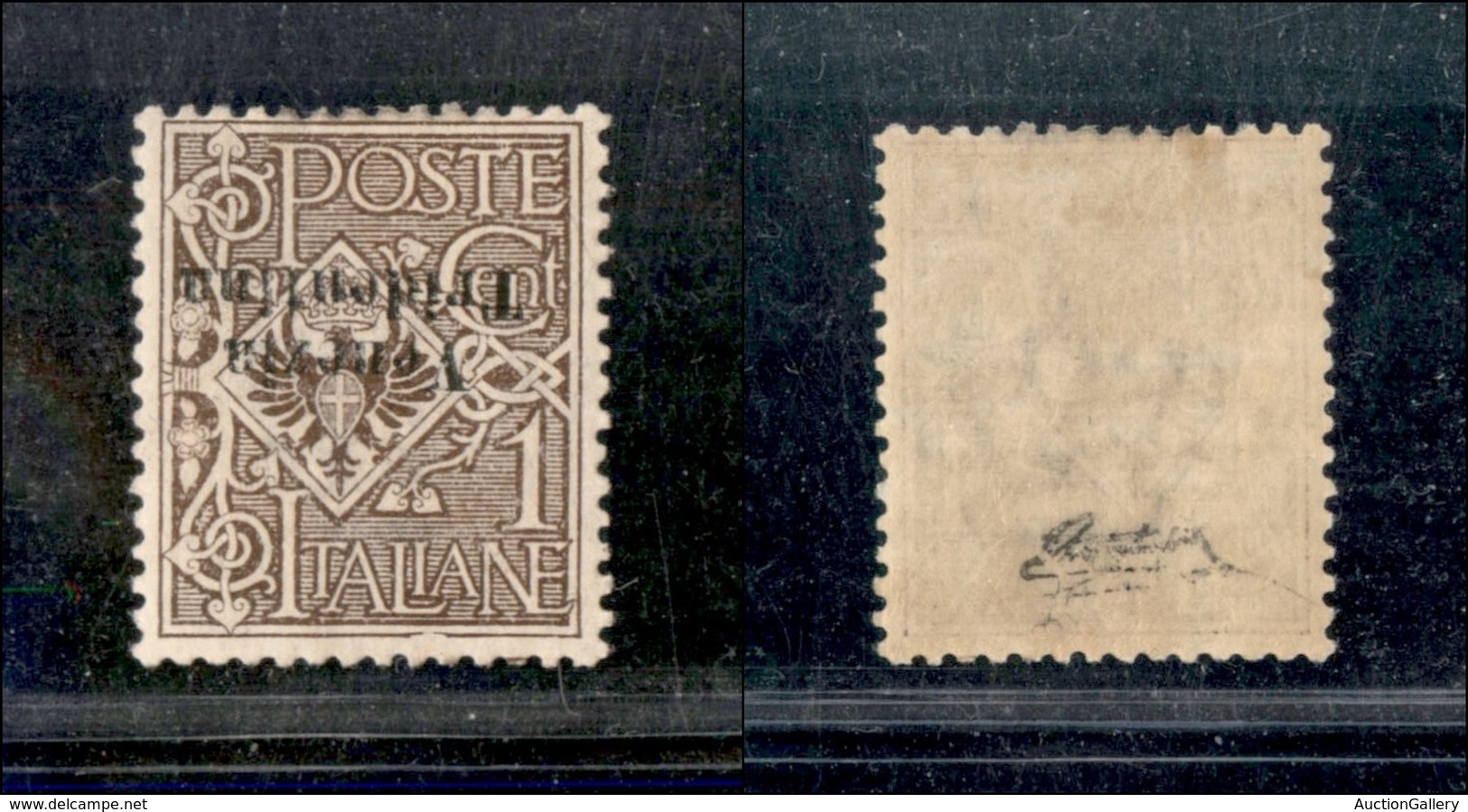 21956 OCCUPAZIONI - TRENTINO - ALTO ADIGE - 1918 - 1 Cent Aquila Sabauda (19aa) Soprastampa Capovolta - Nuovo Con Gomma  - Sonstige & Ohne Zuordnung