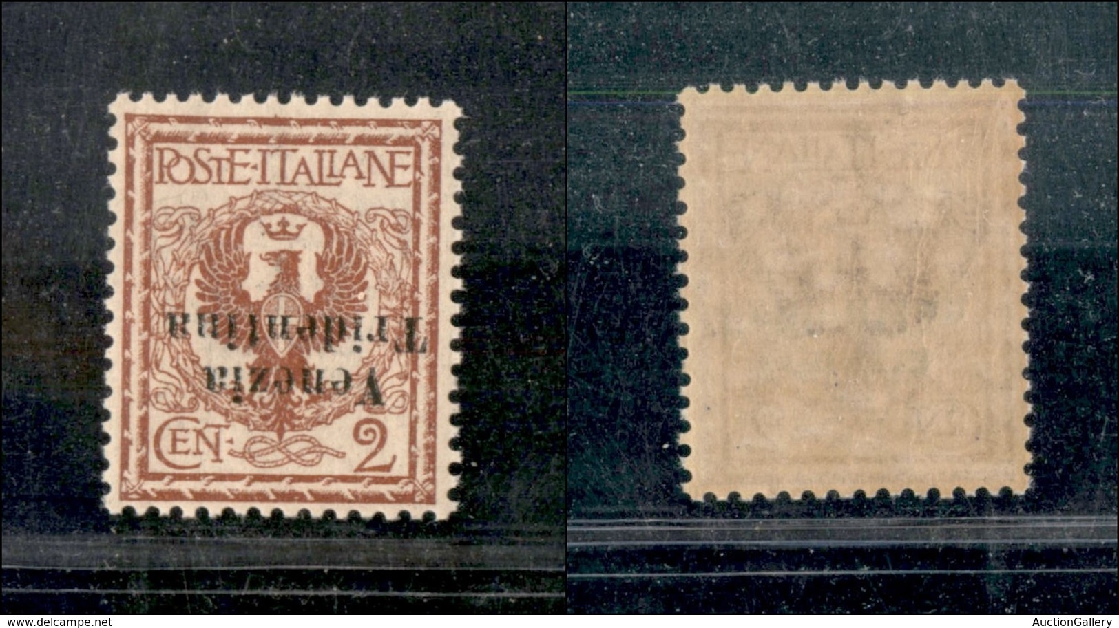 21957 OCCUPAZIONI - TRENTINO - ALTO ADIGE - 1918 - 2 Cent Aquila Sabauda (20aa) Soprastampa Capovolta - Gomma Integra (6 - Andere & Zonder Classificatie