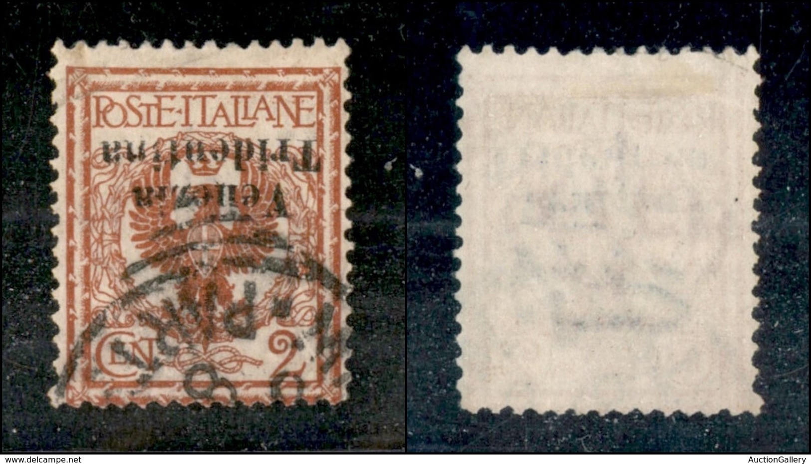 21958 OCCUPAZIONI - TRENTINO - ALTO ADIGE - 1918 – 2 Cent Floreale Soprastampato (20aa) – Soprastampa Capovolta E Legger - Autres & Non Classés