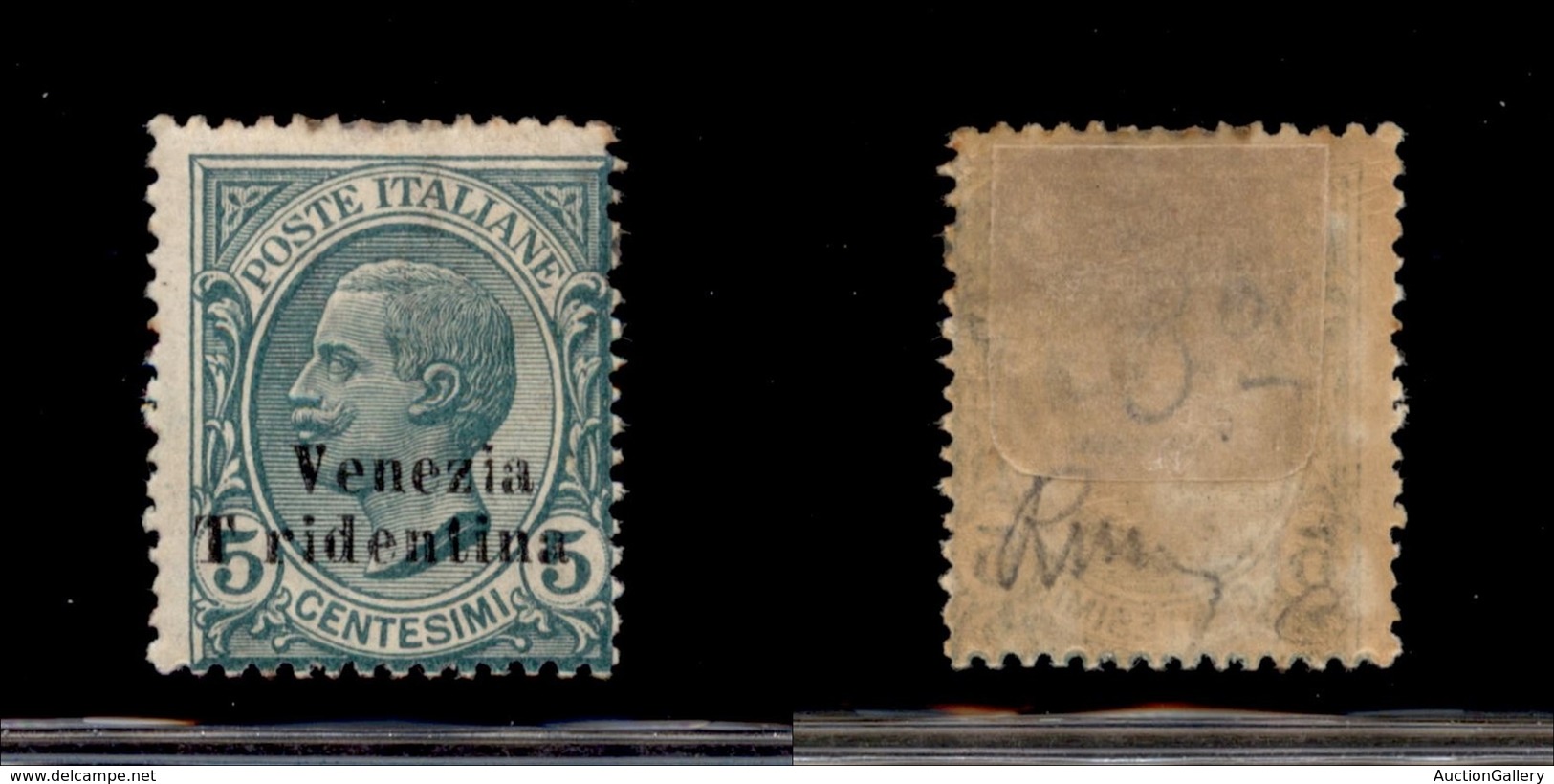 21961 OCCUPAZIONI - TRENTINO - ALTO ADIGE - 1918 - 5 Cent Leoni Soprastampato (21c) "T" A Sinistra - Nuovo Con Gomma (11 - Andere & Zonder Classificatie