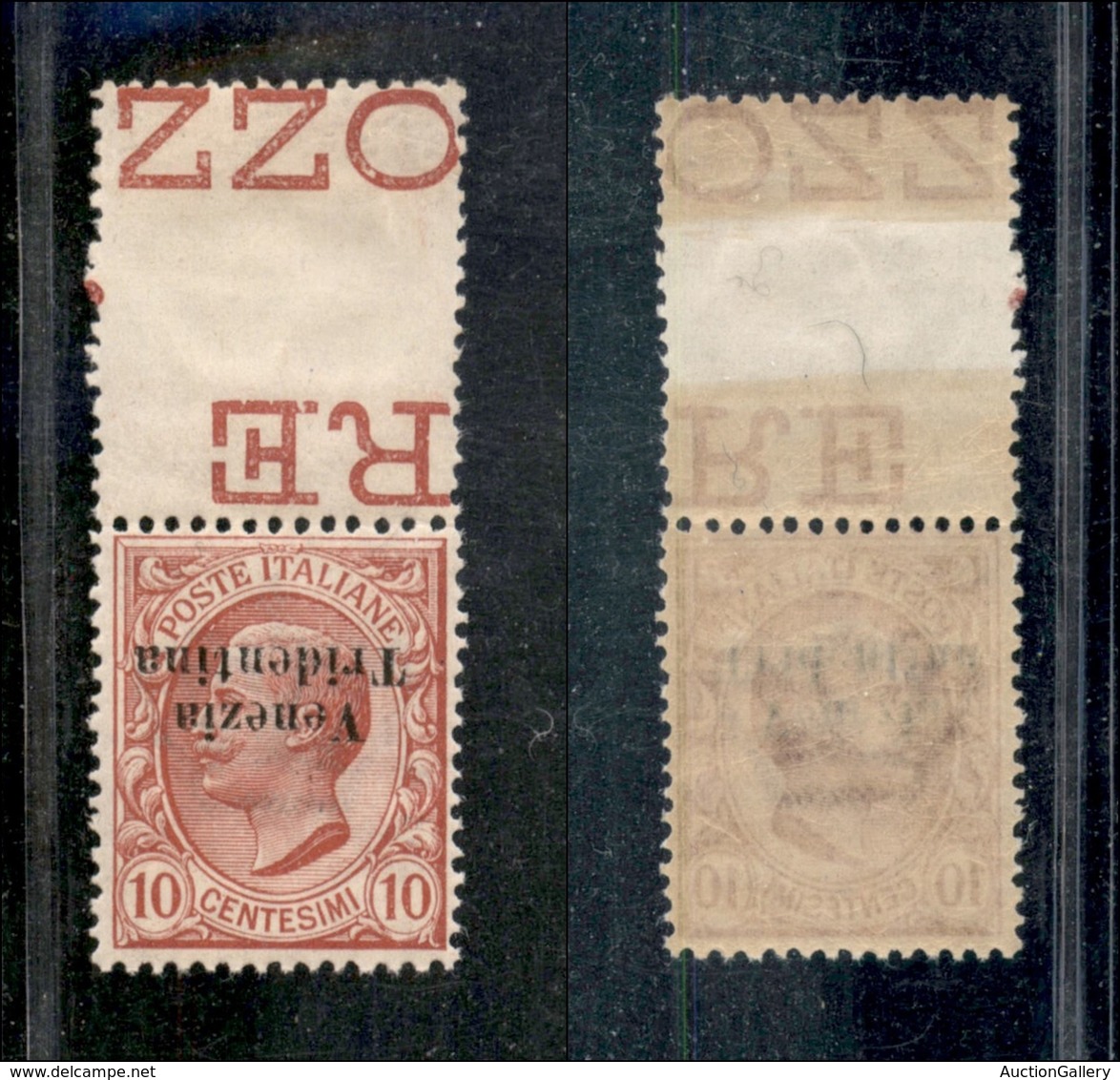 21965 OCCUPAZIONI - TRENTINO - ALTO ADIGE - 1918 - 10 Cent Leoni (22b) Doppia Soprastampa - Nuovo Con Gomma (280) - Andere & Zonder Classificatie