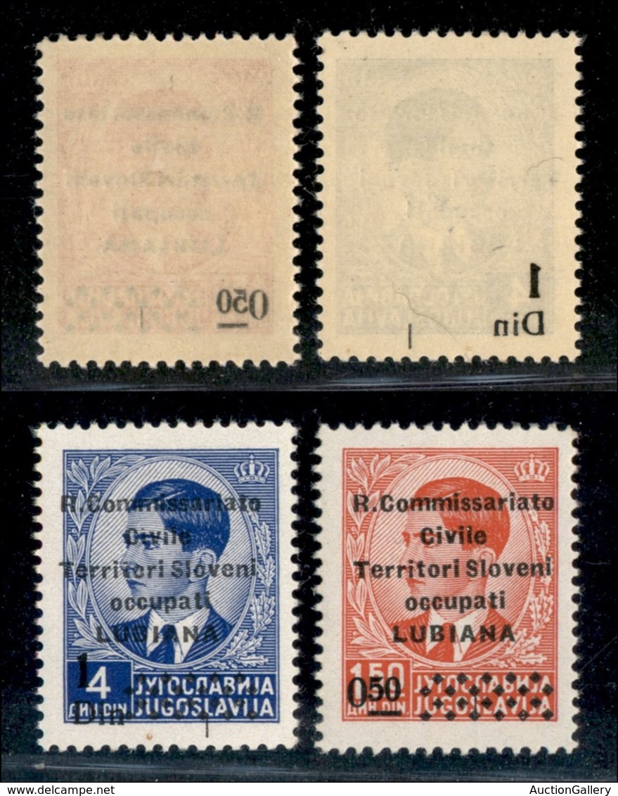 22207 OCCUPAZIONI - LUBIANA - 1941 - Nuovo Valore (39n+40n) - Serie Completa Con Decalco Del Nuovo Valore - Gomma Integr - Autres & Non Classés