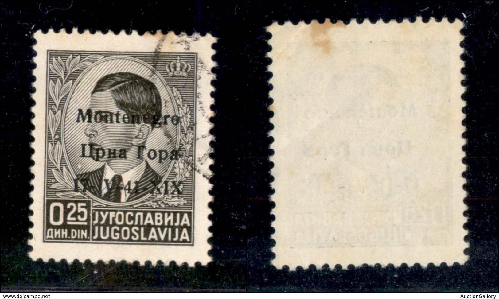 22266 OCCUPAZIONI - MONTENEGRO - 1941 – 25 Para (1pa) Con Errore XX1X – Usato (35) - Autres & Non Classés