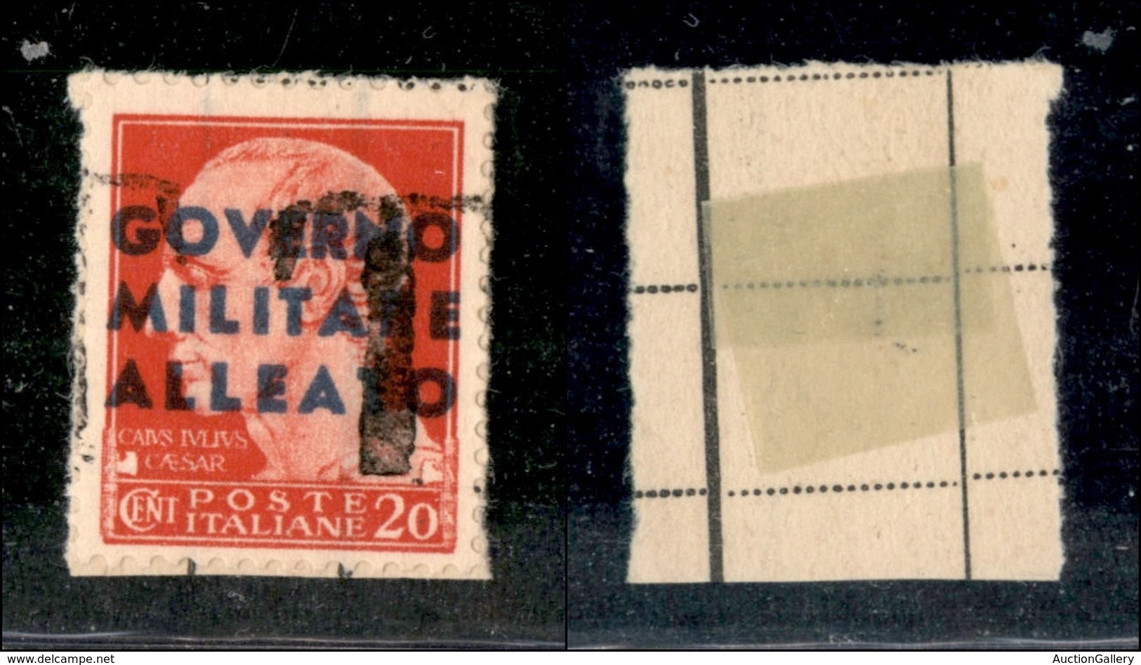 22358 OCCUPAZIONE ANGLO AMERICANA - NAPOLI - 1943 – 20 Cent (1) Usato Come Segnatasse Su Frammento - Andere & Zonder Classificatie