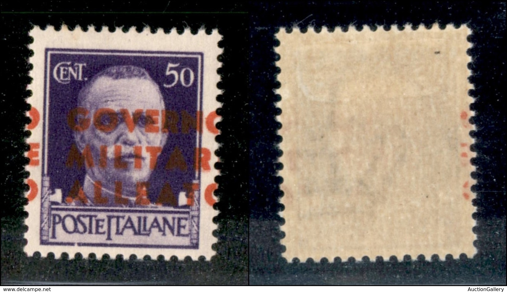 22364 OCCUPAZIONE ANGLO AMERICANA - NAPOLI - 1943 – 50 Cent (12gb) – Soprastampa A Cavallo – Gomma Originale - Andere & Zonder Classificatie