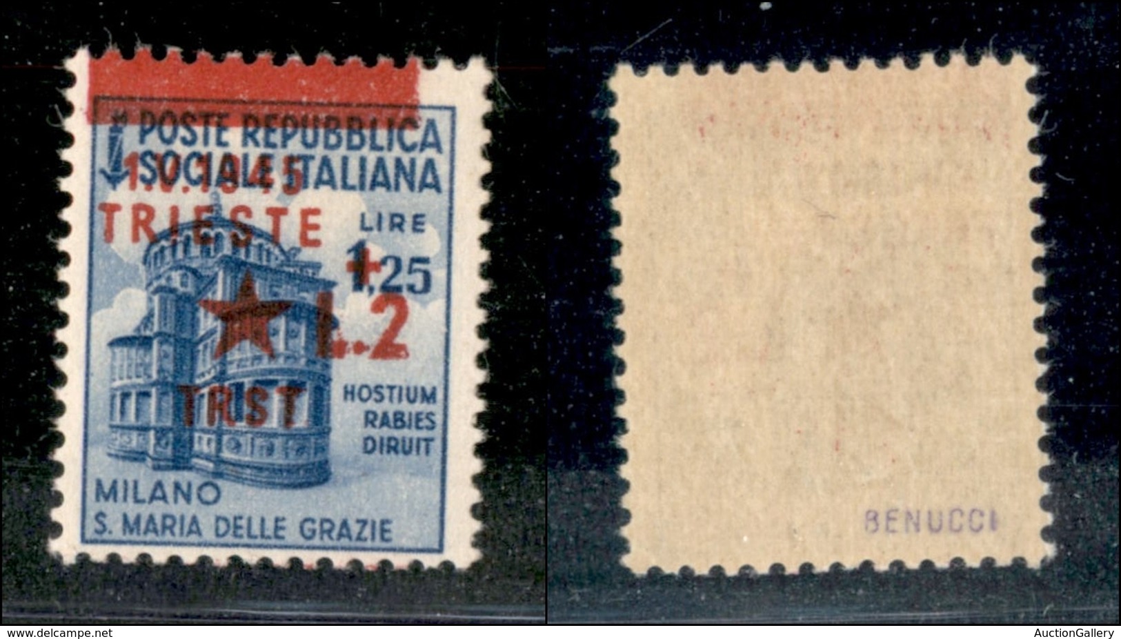 22371 OCCUPAZIONE JUGOSLAVA - TRIESTE - 1945 - 1,25 Lire + 2 (6d) Con Soprastampa In Alto  Sinistra - Gomma Integra (45) - Sonstige & Ohne Zuordnung