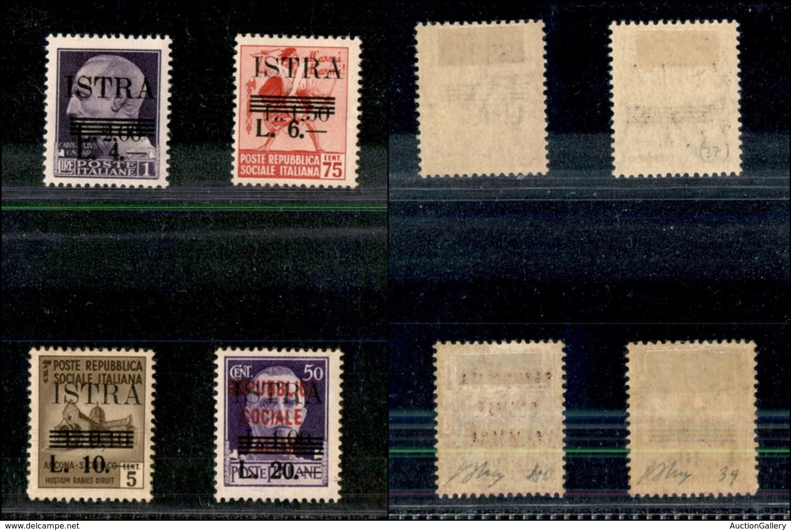 22376 OCCUPAZIONE JUGOSLAVA - ISTRIA - 1945 - Soprastampati (37/40) - Serie Completa - Gomma Originale (60) - Sonstige & Ohne Zuordnung