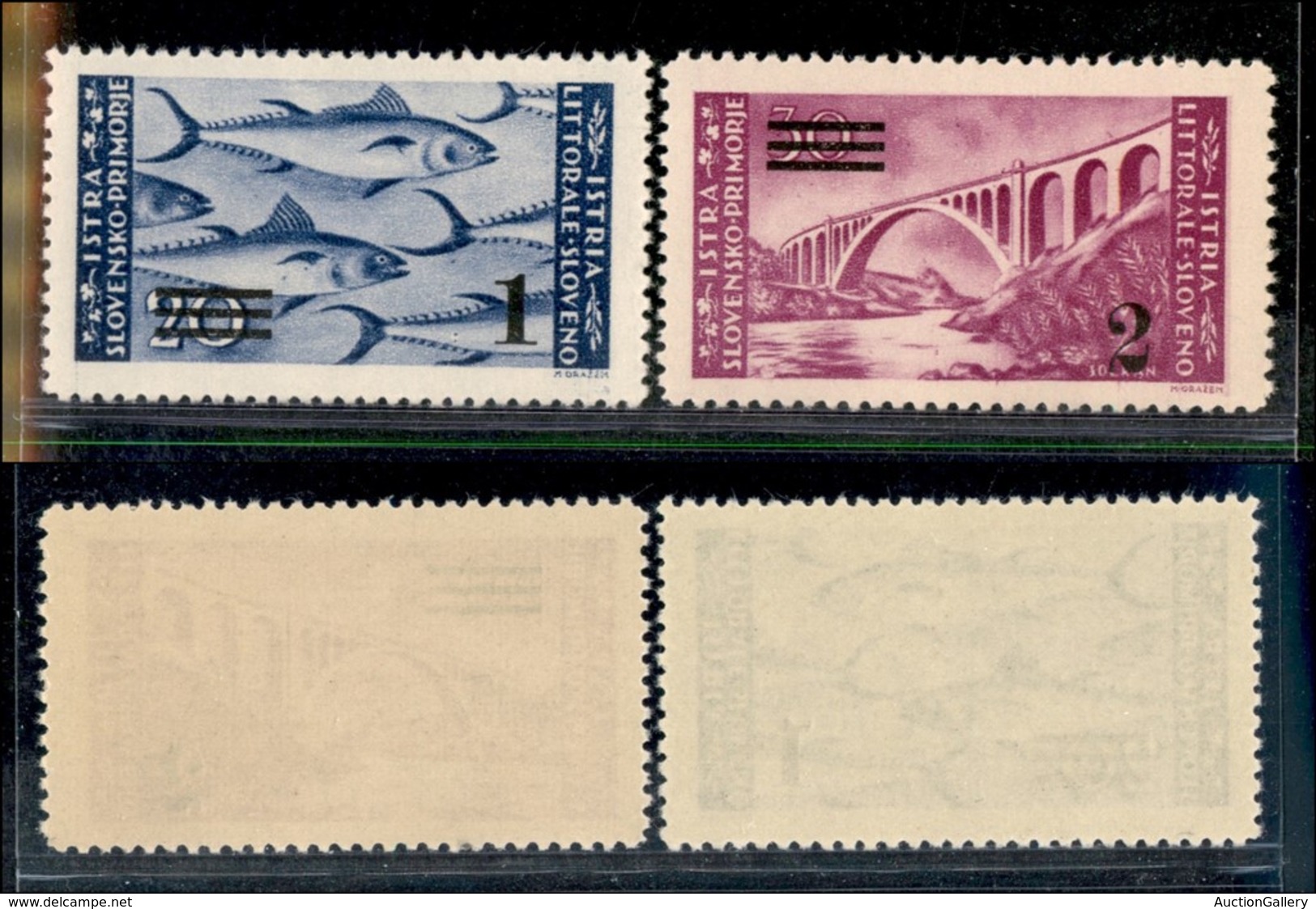 22388 OCCUPAZIONE JUGOSLAVA - ISTRIA E LITORALE SLOVENO - 1946 - Soprastampati (61/62) - Serie Completa - Gomma Integra  - Sonstige & Ohne Zuordnung