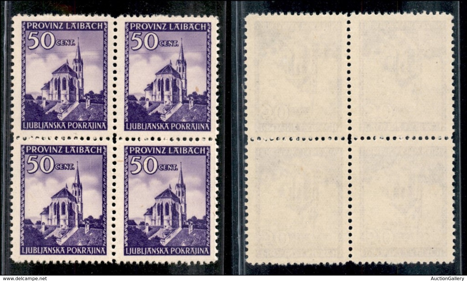 22435 OCCUPAZIONE TEDESCA - ALBANIA - 1945 – 50 Cent (40) In Quartina – Gomma Integra (40) - Andere & Zonder Classificatie