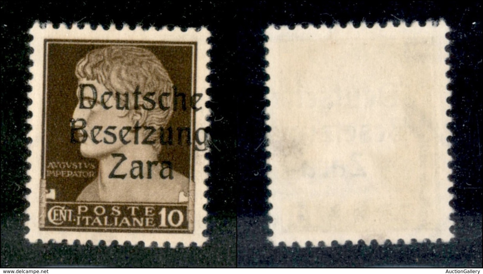 22444 OCCUPAZIONE TEDESCA - ZARA - 1943 – 10 Cent (2/If) – Soprastampa A Destra – Senza Gomma - Andere & Zonder Classificatie