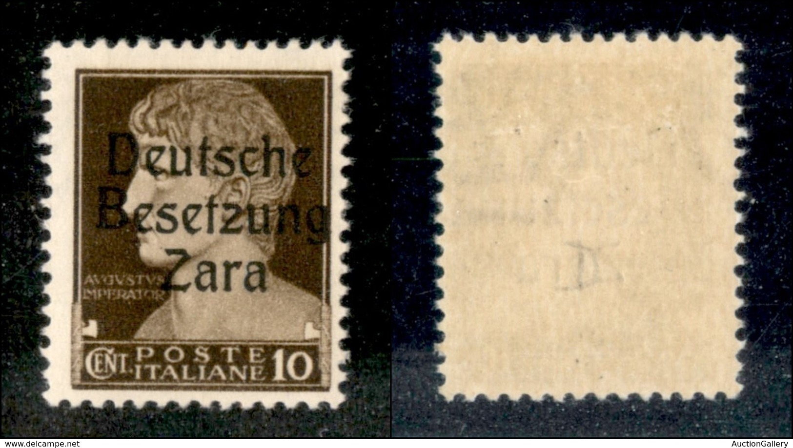 22448 OCCUPAZIONE TEDESCA - ZARA - 1943 – 10 Cent (2/III) – Gomma Originale (60) - Andere & Zonder Classificatie