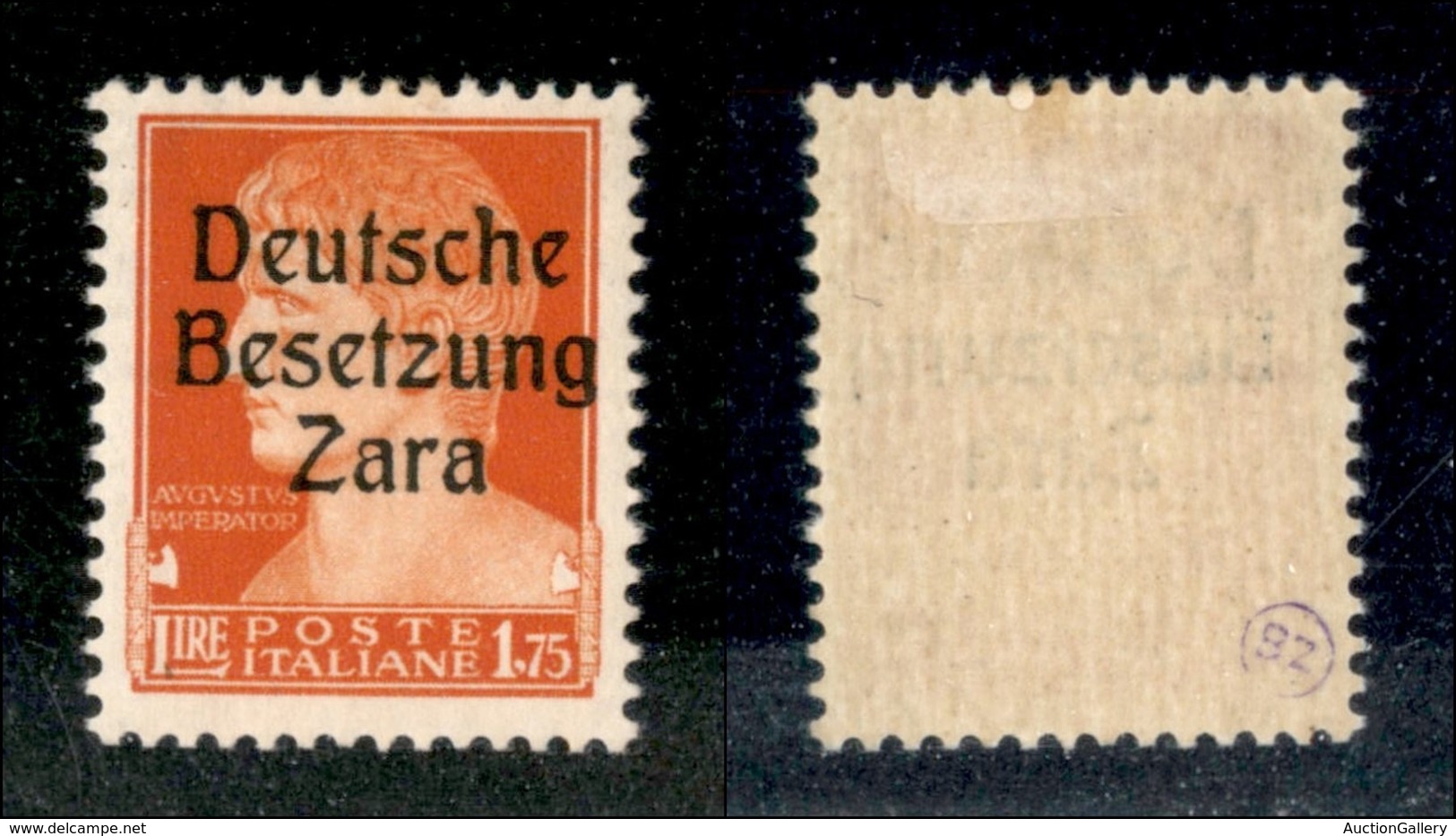 22460 OCCUPAZIONE TEDESCA - ZARA - 1943 – 1,75 Lire (11/I) – Gomma Originale (50) - Autres & Non Classés