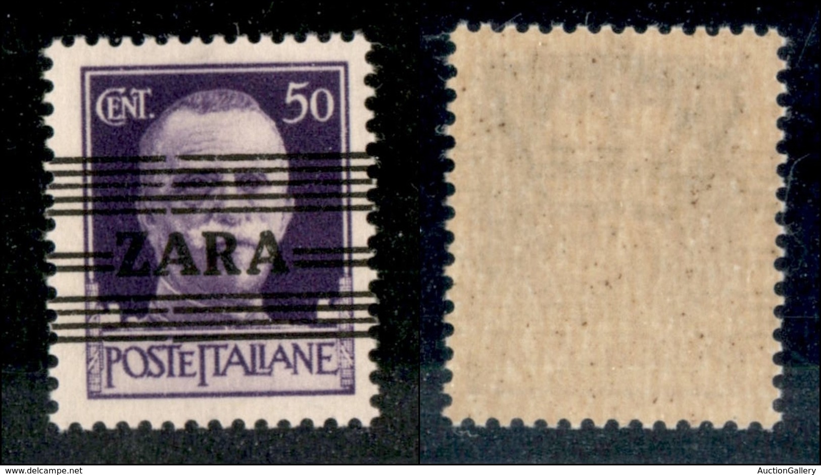 22482 OCCUPAZIONE TEDESCA - ZARA - 1943 – 50 Cent (24/II) – A Larghe – Gomma Integra (150) - Andere & Zonder Classificatie