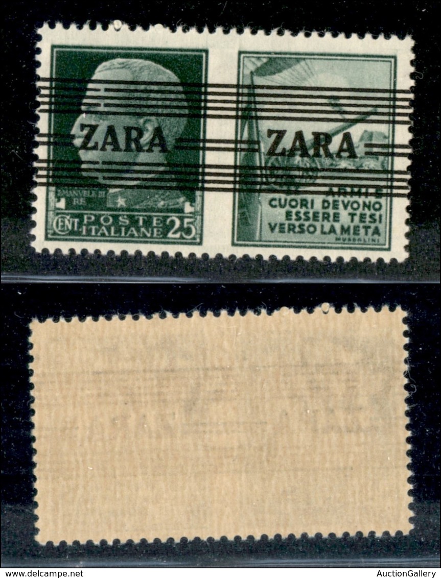 22493 OCCUPAZIONE TEDESCA - ZARA - 1943 – 25 Cent Esercito (28/I) – Gomma Integra (45) - Autres & Non Classés