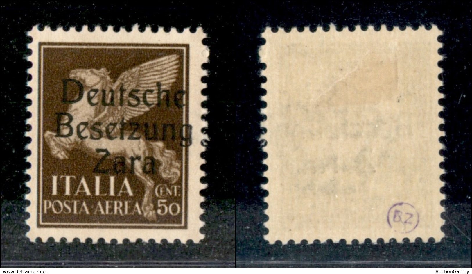 22523 OCCUPAZIONE TEDESCA - ZARA - 1943 - 50 Cent (2/II-Aerea) - Gomma Originale (25) - Sonstige & Ohne Zuordnung