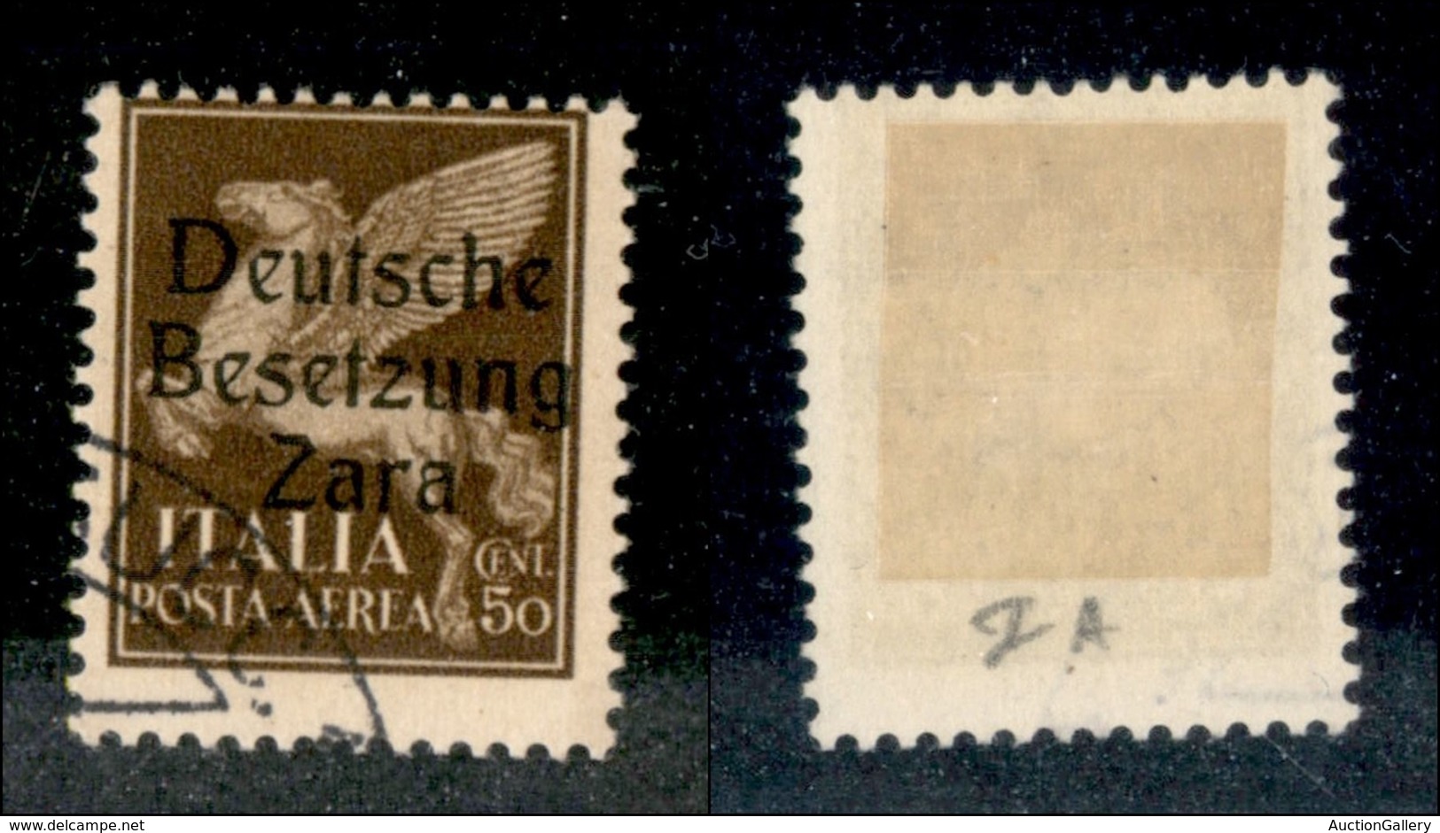 22524 OCCUPAZIONE TEDESCA - ZARA - 1943 - 50 Cent (2/II-Aerea) Usato (50) - Autres & Non Classés