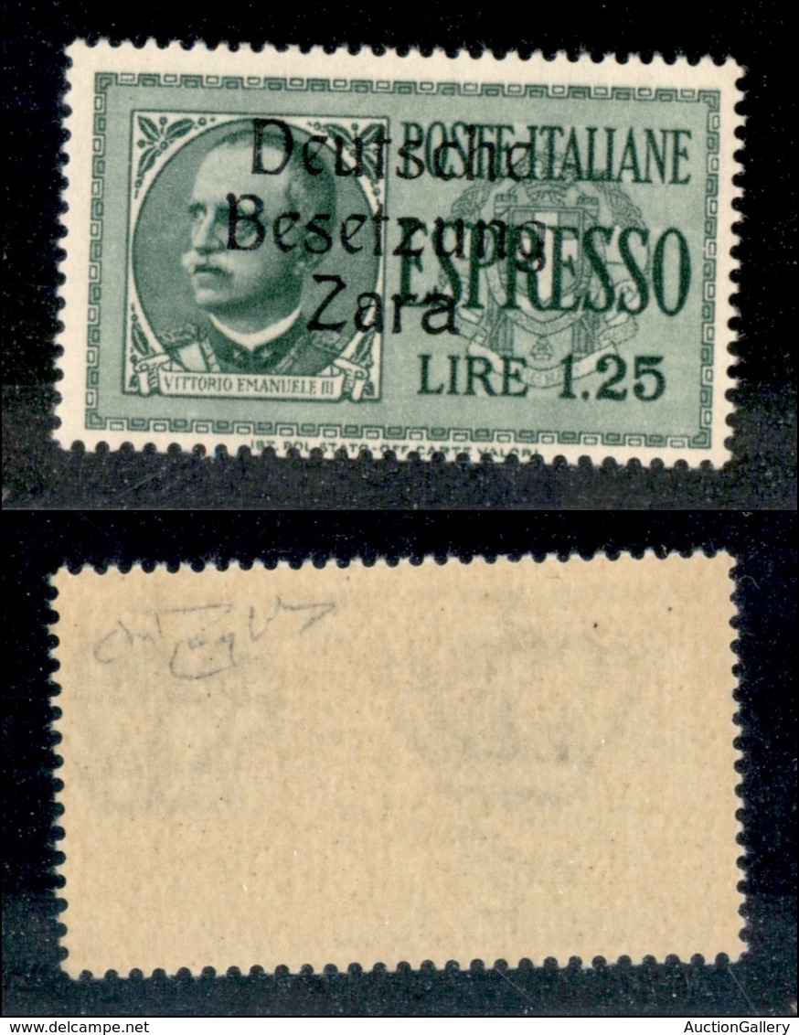 22555 OCCUPAZIONE TEDESCA - ZARA - 1943 - Espressi - 1,25 Lire (1v) Con A Diversa (pos.27) - Gomma Integra - Raybaudi (1 - Sonstige & Ohne Zuordnung