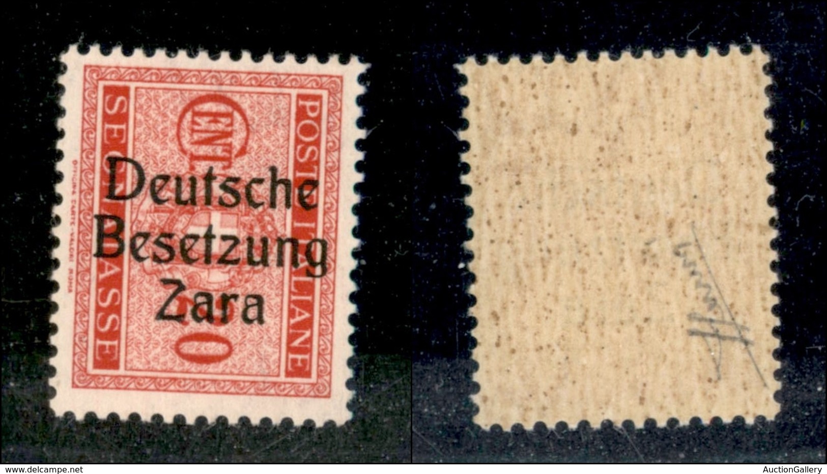 22565 OCCUPAZIONE TEDESCA - ZARA - 1943 - Segnatasse - 20 Cent (3/II) - Gomma Integra - Sorani (100) - Andere & Zonder Classificatie