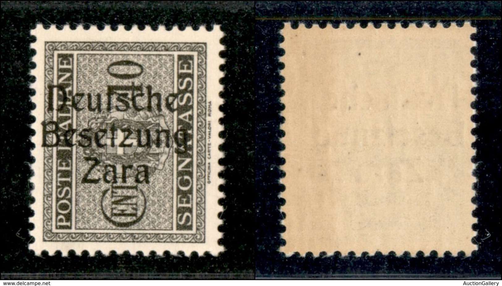 22571 OCCUPAZIONE TEDESCA - ZARA - 1943 - 40 Cent (6g-Segnatasse) Con D Rotta In Basso (pos.39) - Gomma Integra - Cert.  - Andere & Zonder Classificatie