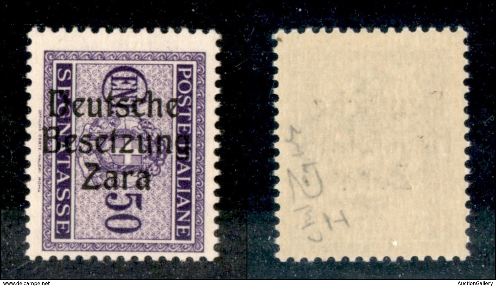 22576 OCCUPAZIONE TEDESCA - ZARA - 1943 - Segnatasse - 50 Cent (7/I) - Gomma Integra - Raybaudi (100) - Sonstige & Ohne Zuordnung