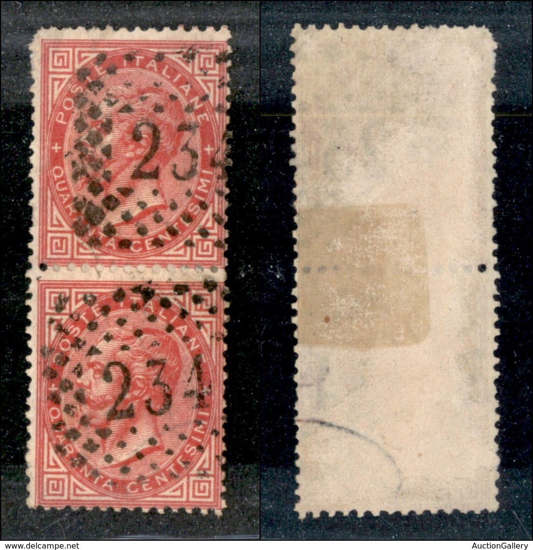 22595 UFFICI POSTALI ESTERO - LEVANTE - 234 A Punti Su Coppia Del 40 Cent (L20-Regno) - Andere & Zonder Classificatie