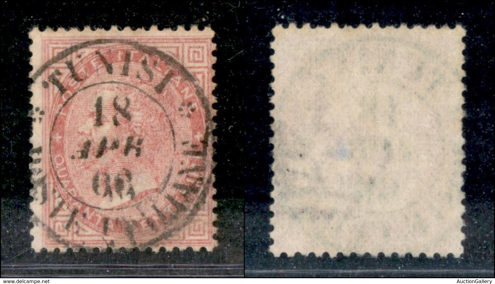 22596 UFFICI POSTALI ESTERO - LEVANTE - Tunisi Poste Italiane 18.4.66 (P.ti 6) - 40 Cent De La Rue (L20-Regno) Usato - Andere & Zonder Classificatie