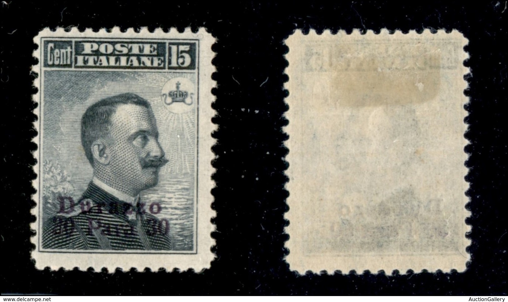 22729 UFFICI POSTALI ESTERO - DURAZZO - 1909/1911 - 30 Para Su 15 Cent (3) - Nuovo Con Gomma (100) - Autres & Non Classés