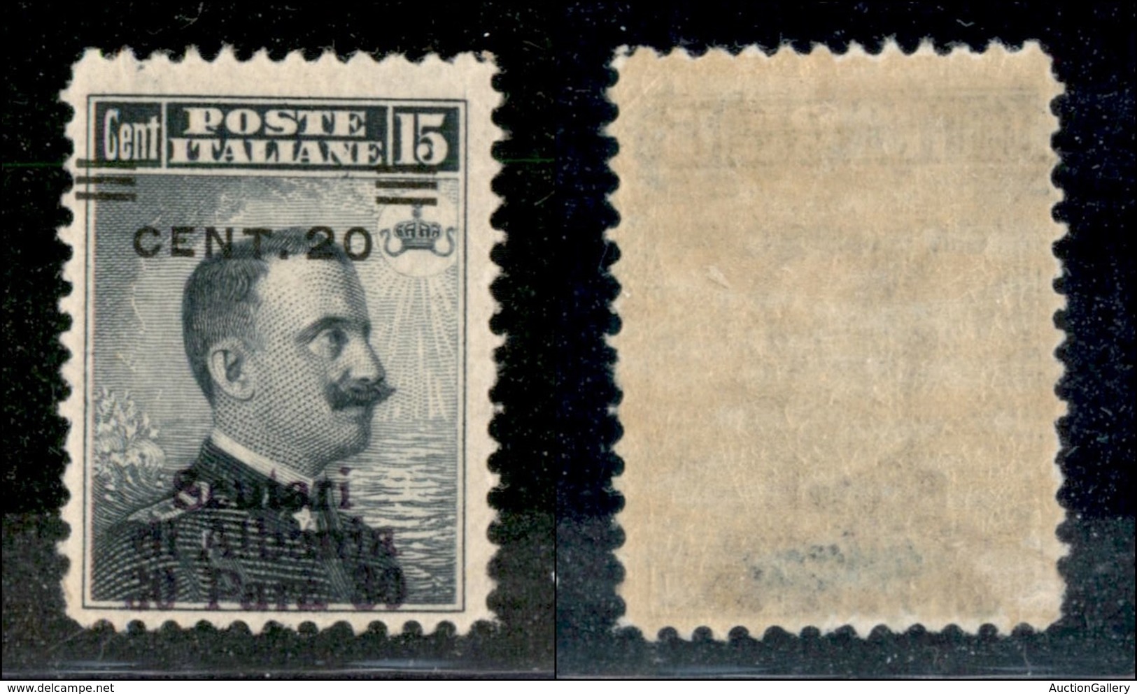 22732 UFFICI POSTALI ESTERO - DURAZZO - 1916 - 30 Para Su 20 Cent Su 15 (9aa) - Soprastampa In Basso A Sinistra - Gomma  - Autres & Non Classés