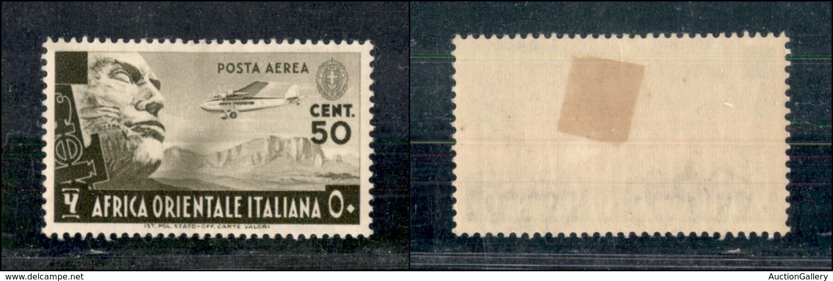 22851 COLONIE ITALIANE - A.O.I. - 1938 - 50 Cent Soggetti Vari Posta Aerea (A2) - Nuovo Con Gomma (110) - Autres & Non Classés