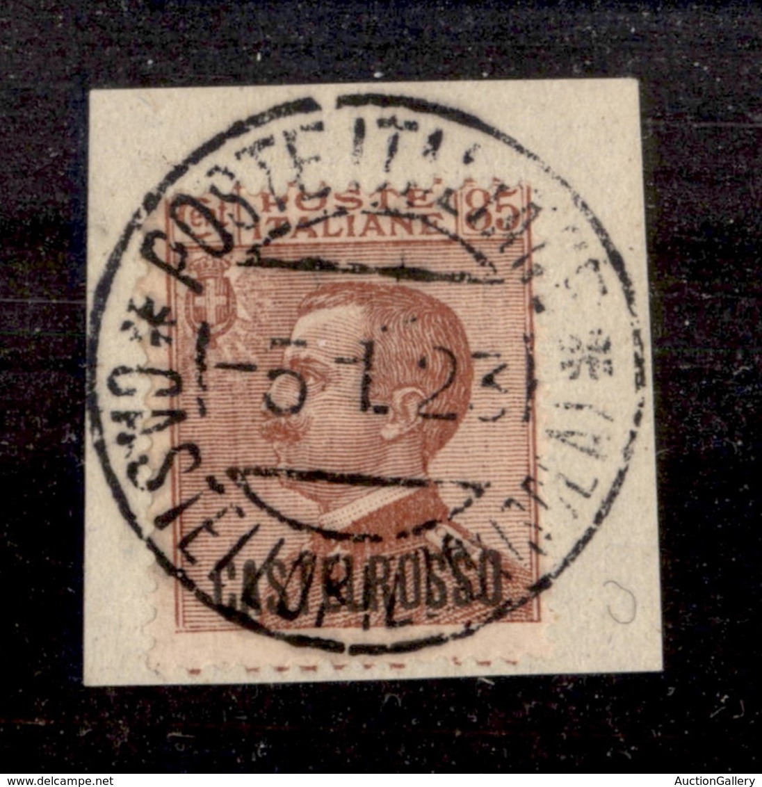 22893 COLONIE ITALIANE - CASTELROSSO - 1922 - 85 Cent Michetti Soprastampato (9) - Su Frammento 5.1.1923 (100) - Andere & Zonder Classificatie