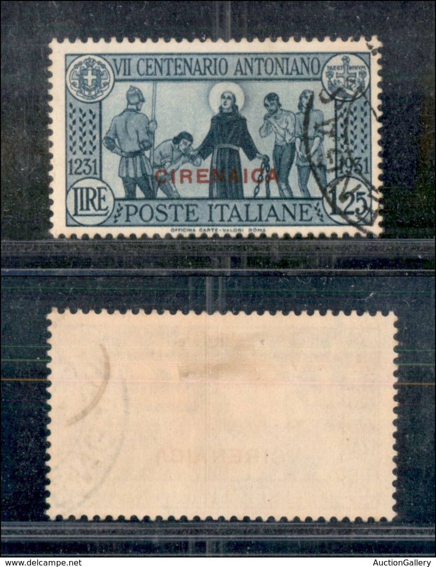 22901 COLONIE ITALIANE - CIRENAICA - 1931 - 1,25 Lire S. Antonio (91) - Usato (50) - Sonstige & Ohne Zuordnung